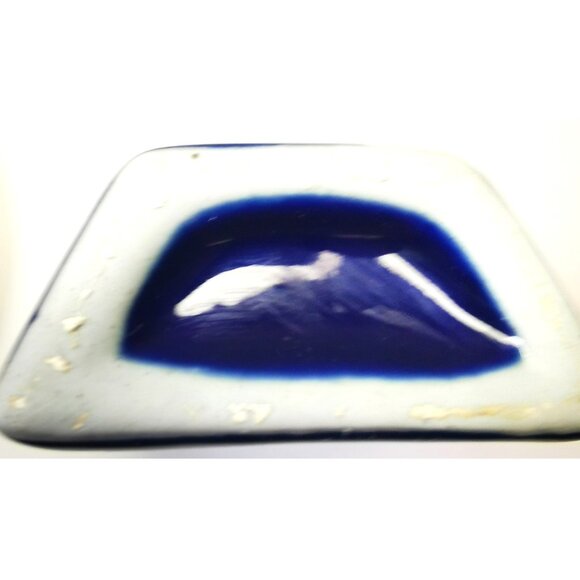 Porcelain Wall Pocket Vintage Japanese Cobalt Blue Gold Peacock Design  6.75” - Picture 8 of 10